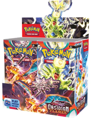 מארז 10 קלפי פוקימון בהפתעה Scarlet & Violet 3 Obsidian Flames Booster Box