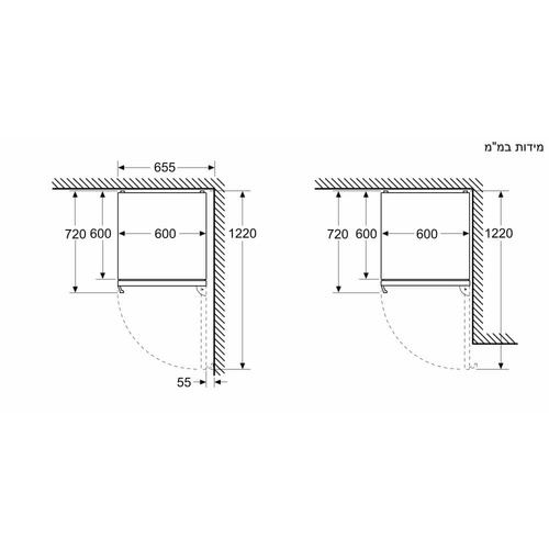 מקרר ‏מקפיא תחתון Bosch KGN362IDF ‏321 ‏ליטר בוש