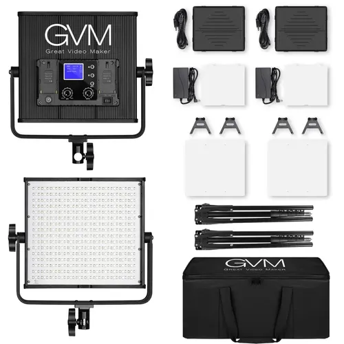 קיט 2 פנסי לד GVM 50RS RGB