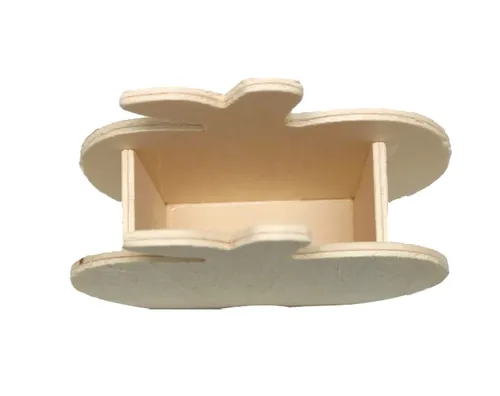 מעמד תפוח 3D מעץ ליצירה - 12 יח'