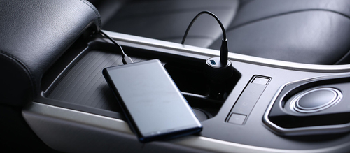 מטען כפול מהיר לרכב  Powerdrive Clasic PD2 Type-c to Lightning