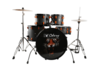 מערכת תופים 5 חלקים TG-180 + איבזור מלא הכולל מצילות וכסא "18 מסדרת Tiger Series בצבע שחור מבית Odery-(Brazil)