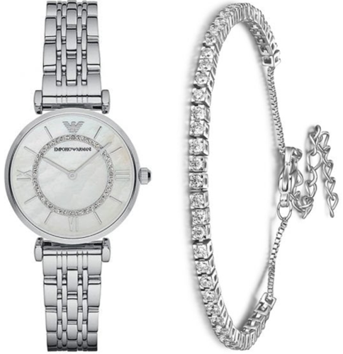 שעון ארמני EMPORIO ARMANI AR1908 סט צמיד מתנה