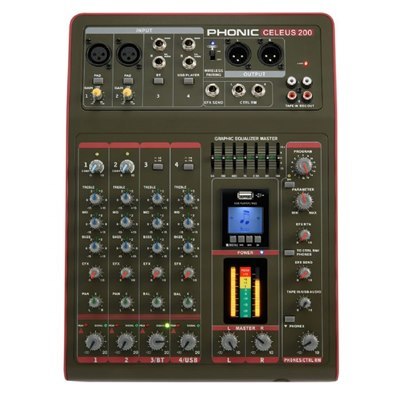  מיקסר אנלוגי 4 ערוצים PHONIC CELEUS200