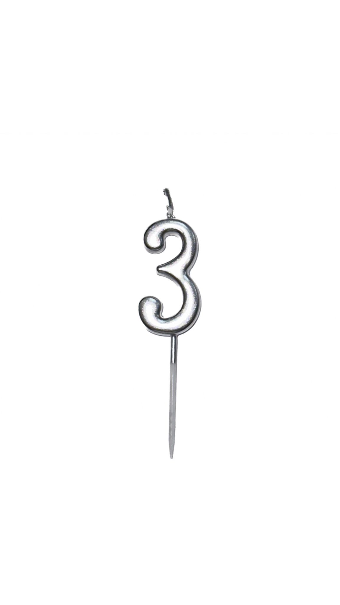 נר קטן כסף ספרה 3