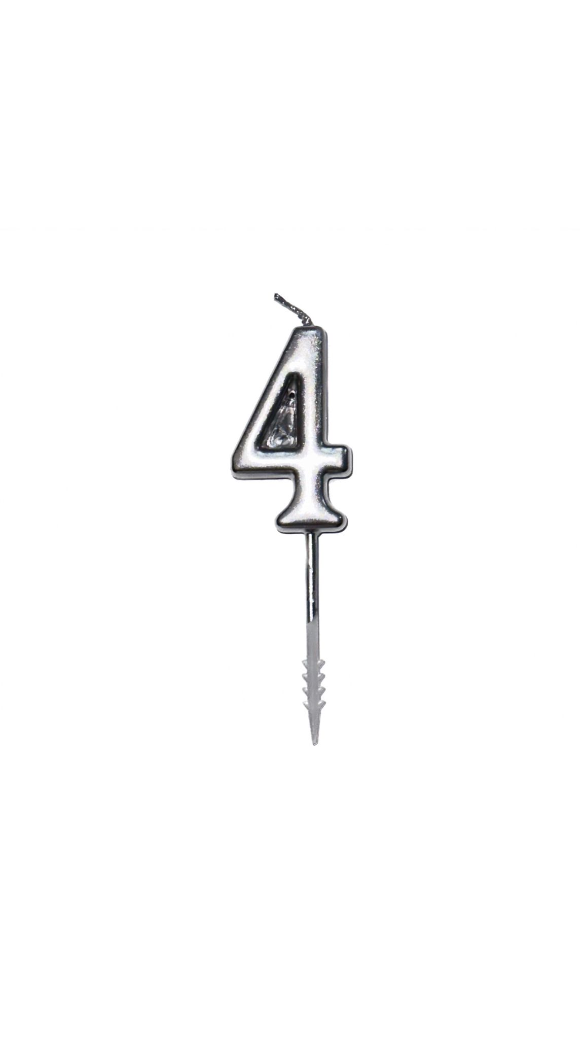 נר קטן כסף ספרה 4