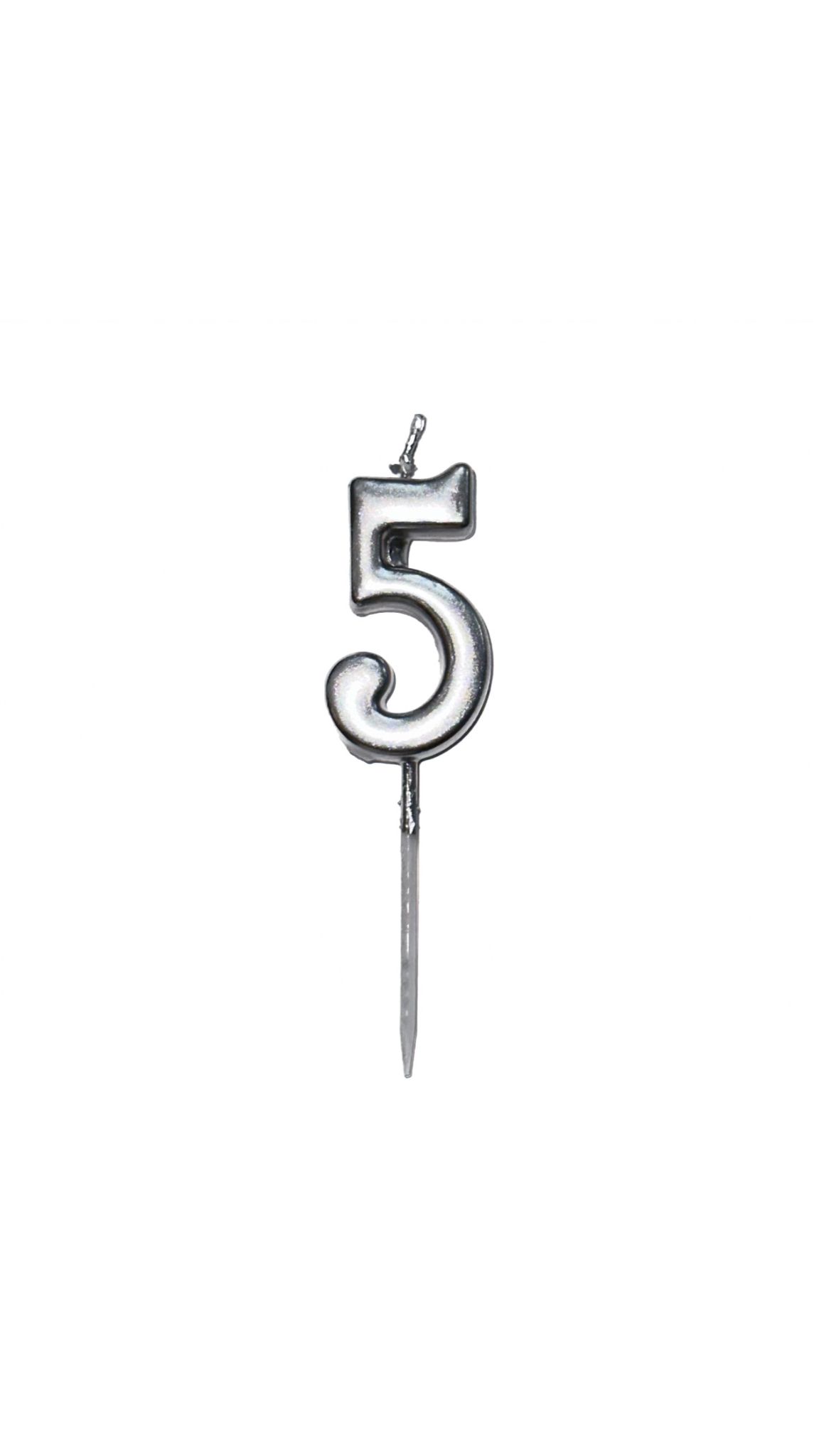 נר קטן כסף ספרה 5