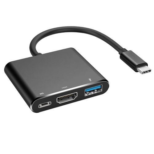 כבל ממיר TYPE C+USB+HDMI