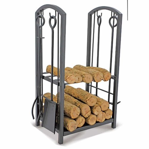 מעמד דקורטיבי לעצי הסקה וכלים לקמין