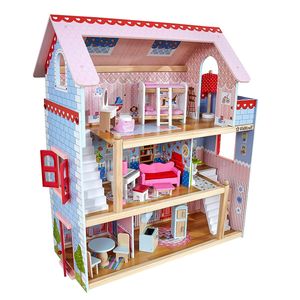 בית בובות 3 קומות עם מרפסת ומגוון אביזרי משחק - נויה