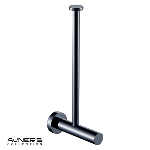 מחזיק נייר טואלט רזרבי לקיר ROUND שחור מט