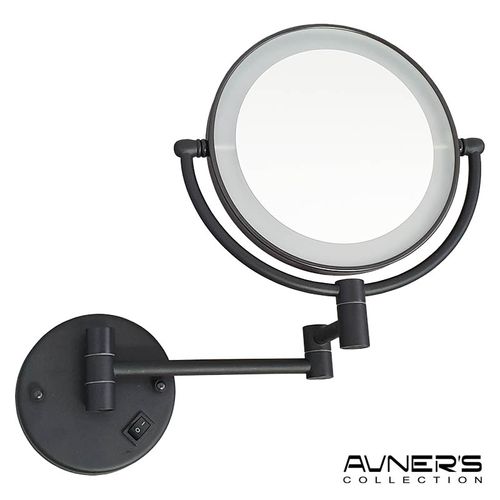 מראה מגדילה עם תאורה פי 7 שחור M25-BL