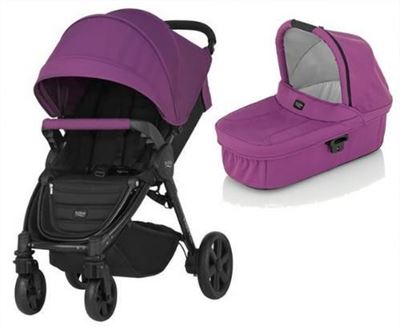 עגלת תינוק בי אגיל פלוס B-Agile Plus + סל שכיבה ברייטקס BRITAX - סגול
