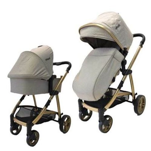 עגלת תינוק משולבת infanti דיימונד Diamond DLX - בז'/זהב
