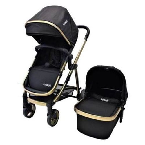 עגלת תינוק משולבת infanti דיימונד Diamond DLX - שחור/זהב