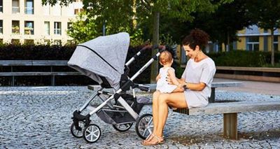 עגלת תינוק סלסה 4 Sala - אפור בהיר ABC Design | Graphite Grey