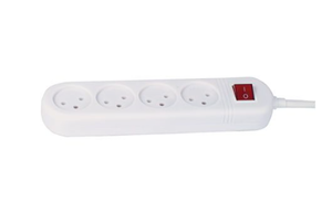 מפצל 4 כולל מפסק וכבל עד 1 מטר OMEGA om-q-04k-1m