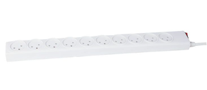 מפצל 10 שקעים עם מפסק וכבל 1 מטר OMEGA om-q-10k-1m