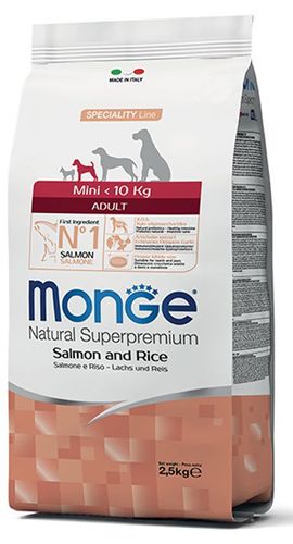 מונג' מזון לכלבים בוגרים מגזעים קטנים סלמון 7.5 ק