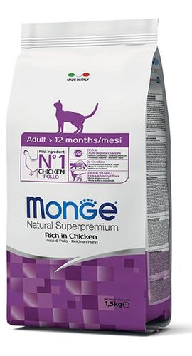 מונג' מזון לחתולים בוגרים עוף 1.5 ק