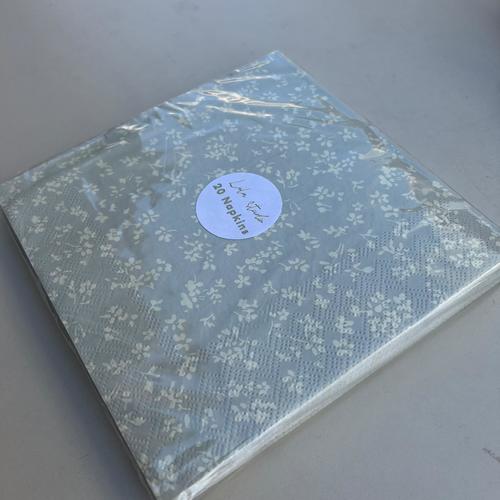 מפית Cool gray with flowers
