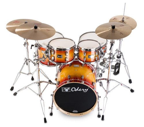 מערכת תופים מקצועית 100% עץ מייפל 22 אינץ' בצבע soft cobre burst מסדרת Eyedentity מבית Odery-(Brazil)