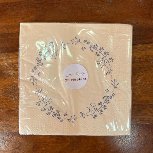 מפית - Circle flowers Blue