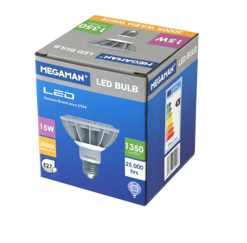 נורה DL 15W E27 PAR30 מגמן  Megaman