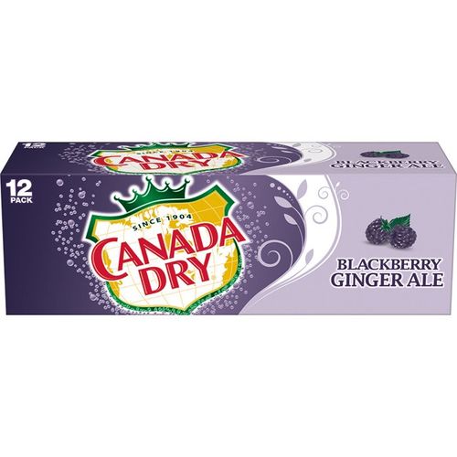 Canada Dry Blackberry Ginger Ale 12 Pack - מארז 12 קנדה דריי פטל שחור