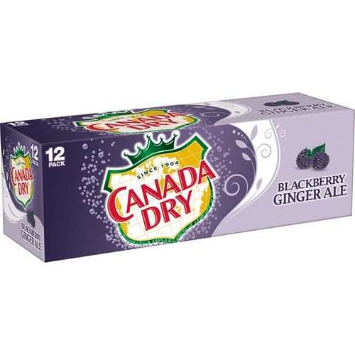 Canada Dry Blackberry Ginger Ale 12 Pack - מארז 12 קנדה דריי פטל שחור