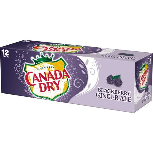 Canada Dry Blackberry Ginger Ale 12 Pack - מארז 12 קנדה דריי פטל שחור