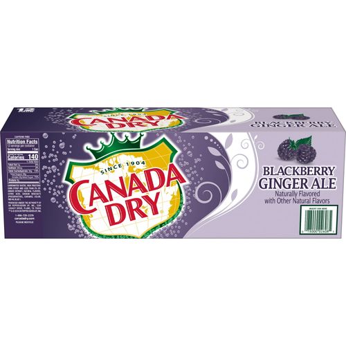 Canada Dry Blackberry Ginger Ale 12 Pack - מארז 12 קנדה דריי פטל שחור