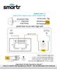 מפסק תאורה 3 מתגים Touch WiFi תואם קופסת 3 מקום מבית Smartr - צבע לבן