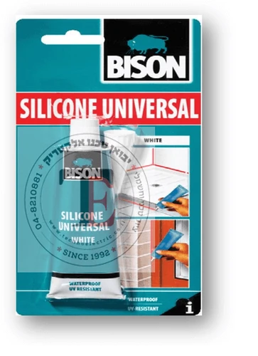 ‏סיליקון סניטרי בבליסטר - BISON (לבן) | ‏BIZ087002