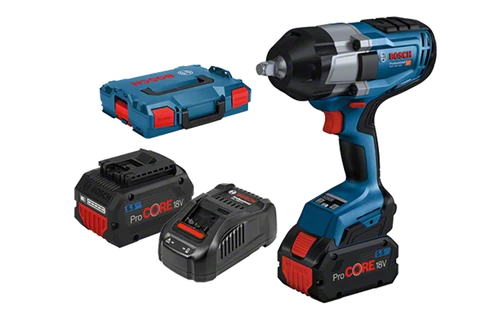 סט מפתח רטיטה GDS 18V-1000 + שתי סוללות 5.5Ah  + מטען + מזוודה BOSCH  
