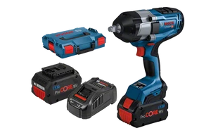 סט מפתח רטיטה GDS 18V-1000 + שתי סוללות 5.5Ah  + מטען + מזוודה BOSCH  