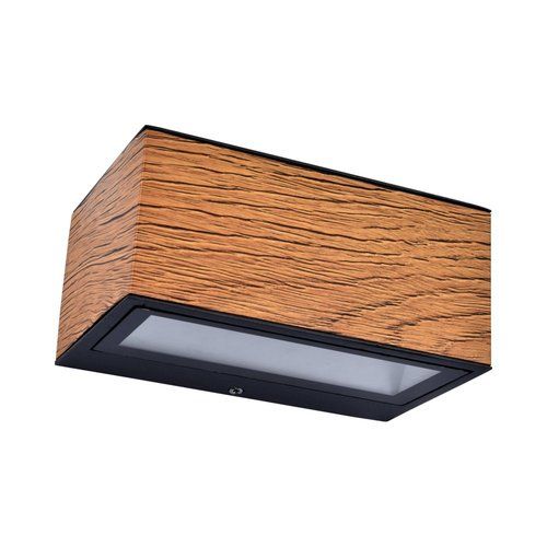 גוף תאורה צמוד קיר עץ אגוז GEMINI-WOOD UPDOWN LUTEC 11W IP54 אור חם Nisko 
