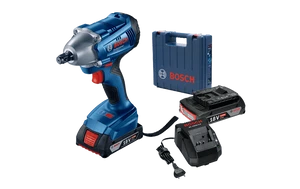 סט מפתח רטיטה בוש GDS 250-LI + שתי סוללות 3Ah, מטען ומזוודת L-BOXX