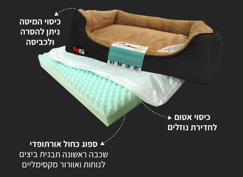 פטקס מיטה אורתופדית - 110X70X8 ס