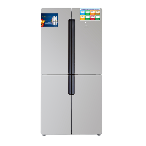 מקרר 4 דלתות מקפיא תחתון 541 ליטר LUX NF595SG לוקסור LUXOR זכוכית סילבר