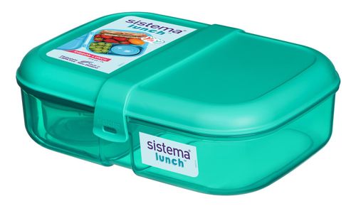 קופסת אוכל ריבון 1.1 ליטר מחולקת עם מיכל תוספות סיסטמה | Siatema TO GO