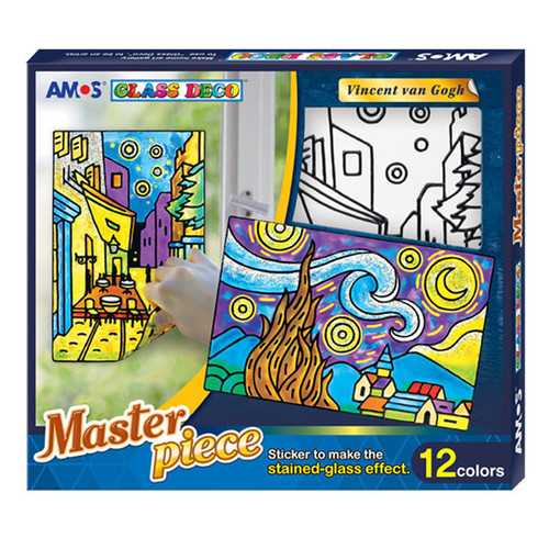 צבעי חלון 12+ 3 דפי מדבקה VAN GOGH
