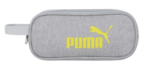 קלמר 2 תאים PUMA אפור עם כיתוב צהוב