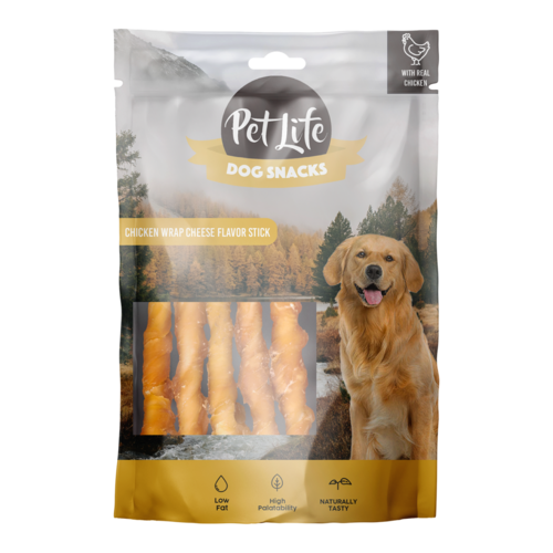חטיף מקל לעיסה עטוף עוף וגבינה 80 גר' לכלב pet life