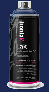 ספריי צבע מקצועי - צבע כחול כהה 110 - איירון לק Ironlak