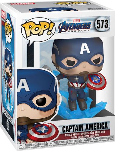 בובת פאנקו פופ מארוול: AVENGERS ENDGAME - CAPTAIN AMERICA (WITH BROKEN SHIELD) - קפטין אמריקה עם מגן שבור