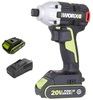 מברגת אימפקט נטענת 20V + שתי סוללות 2.0AH מבית Worx WU290.1