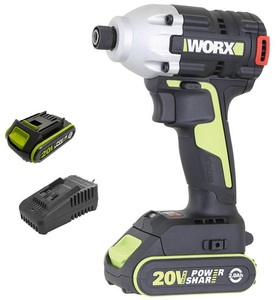 מברגת אימפקט נטענת 20V + שתי סוללות 2.0AH מבית Worx WU290.1