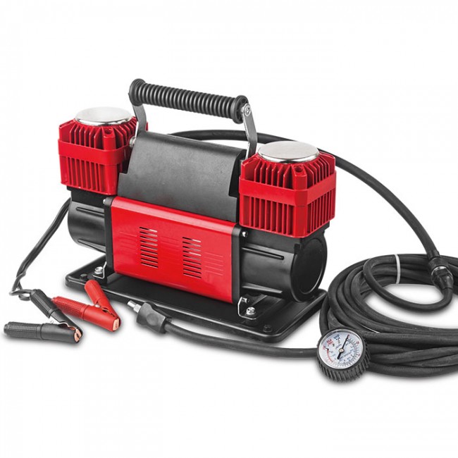 מדחס 12V שתי בוכנות 300 ליטר לדקה KARNAF