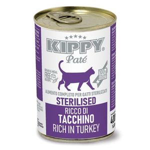 KIPPY שימורי פטה לחתול בטעם סטרייליז הודו 400 גרם